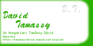 david tamassy business card